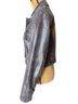 Worth 100% Leather Solid Animal Print Gray Jacket Size 6 - photo 7