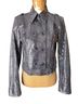 Worth 100% Leather Solid Animal Print Gray Jacket Size 6 - photo 4
