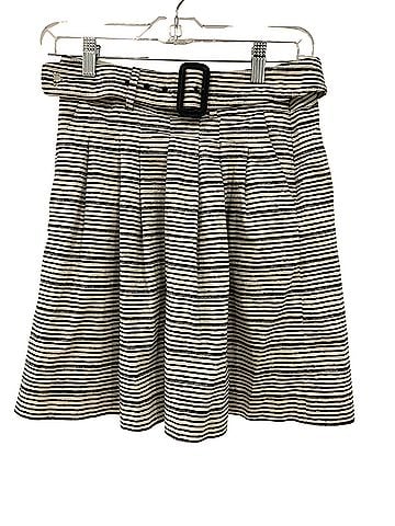 Outback Red Outback Red Striped Pleated A-Line Skirt with Belt Casual Skirt (view 1)