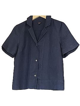 Quince 100% European linen blouse Short Sleeve Button-Down Shirt (view 1)