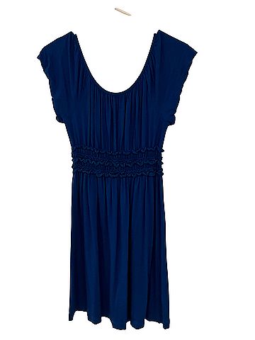 Max Studio Max Studio Ruffle Smocked Empire Waist Cap-Sleeve Dress Casual Dress (view 2)