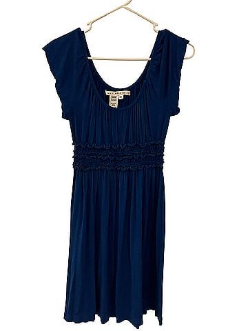 Max Studio Max Studio Ruffle Smocked Empire Waist Cap-Sleeve Dress Casual Dress (view 1)
