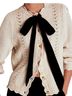 Boden Velvet Bow Cable Cardigan Cardigan - photo 2