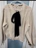 Boden Velvet Bow Cable Cardigan Cardigan - photo 8