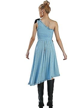 Kimchi Blue Virginia One Shoulder Bow Detail Midi Cocktail Dress (view 2)