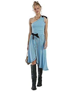 Kimchi Blue Virginia One Shoulder Bow Detail Midi Cocktail Dress (view 1)