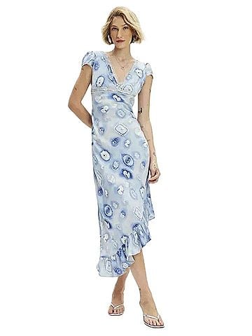 Kimchi Blue Cora Lace Trim Asymmetrical Midi Cocktail Dress (view 1)