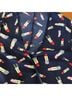 Bebe 100% Polyester Print Blue Red Long Sleeve Blouse Size M - photo 4