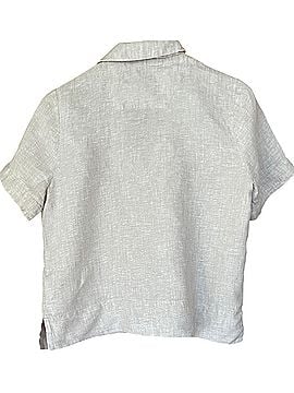 Quince 100% European linen blouse Short Sleeve Button-Down Shirt (view 2)