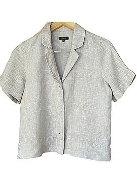 Quince 100% European linen blouse Short Sleeve Button-Down Shirt (view 1)
