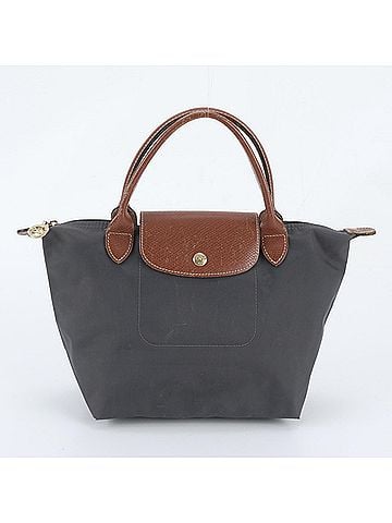 Longchamp Longchamp Le Pliage Leather Nylon Tote Bag Shoulder Handbag for Women (view 1)