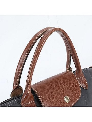 Longchamp Longchamp Le Pliage Leather Nylon Tote Bag Shoulder Handbag for Women (view 2)