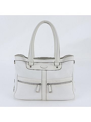 Tod's Tod's Leather Tote Bag, Shoulder Handbag, Silver Hardware, Women's (view 1)