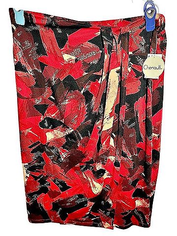 Chenault Abstract Midi Wrap Skirt Casual Skirt (view 1)