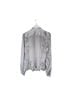 Maxime 100% Silk Solid Silver Gray Long Sleeve Button-Down Shirt Size L - photo 9