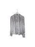 Maxime 100% Silk Solid Silver Gray Long Sleeve Button-Down Shirt Size L - photo 10