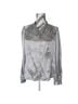 Maxime 100% Silk Solid Silver Gray Long Sleeve Button-Down Shirt Size L - photo 8