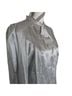 Maxime 100% Silk Solid Silver Gray Long Sleeve Button-Down Shirt Size L - photo 6