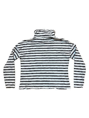 Carve Designs Bodie funnel neck striped Long Sleeve Top (view 2)