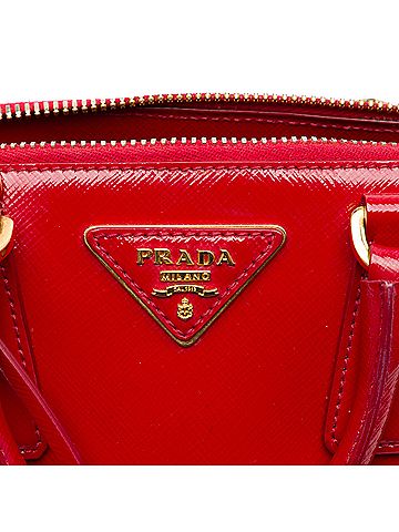 Prada Small Saffiano Vernice Promenade Satchel (view 2)