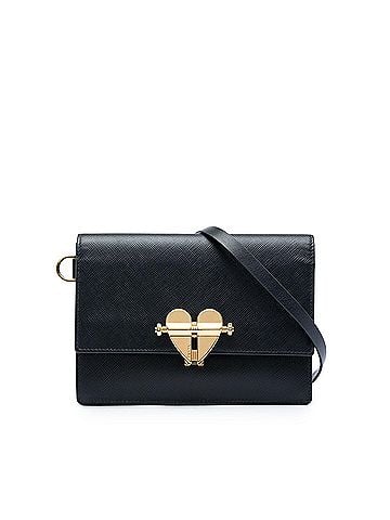 Prada Saffiano Heart Lock Crossbody (view 1)