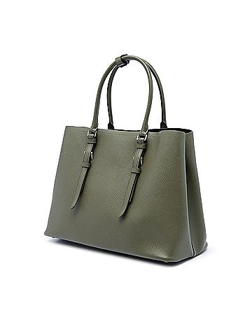 Prada Large Saffiano Cuir Double Handle Satchel (view 2)