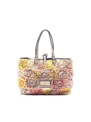Valentino Small Silk Rosier Tote (view 1)