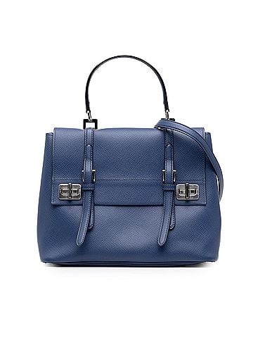 Prada Medium Saffiano Cuir Double Turnlock Satchel (view 1)