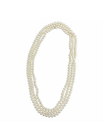 Tiffany & Co. TIFFANY&amp;Co. Tiffany Ziegfeld Collection Pearl Wrap Necklace, Freshwater Pearl, AG925, Current Model, White, Weight 173g, Women's, Comes with Box and Dust Bag (view 1)