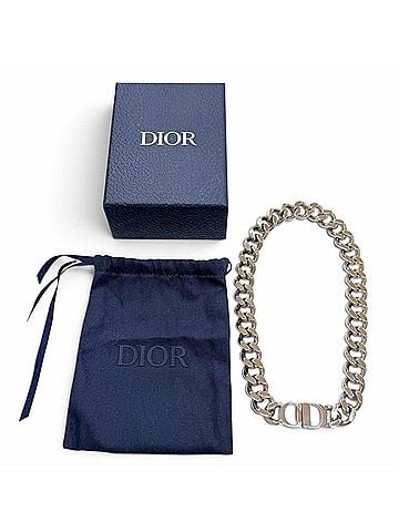 Dior Homme DIOR Homme N1574HOMMT Current Model CD ICON Chain Link Necklace Silver Men's and Women's Accessory with Box Dust Bag (view 2)