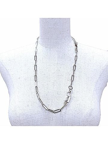 Hermès HERMES Alpha Kelly Cadena Necklace, 2022 model, AG925 sterling silver, Italian made, weight 59.1g, women's. (view 2)