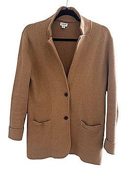 J.Crew Camel Button-Front Wool-Blend Blazer Blazer (view 1)