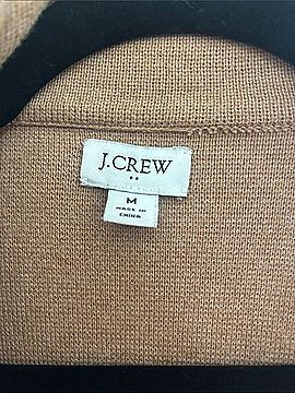 J.Crew Camel Button-Front Wool-Blend Blazer Blazer (view 2)