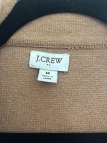 J.Crew Camel Button-Front Wool-Blend Blazer Blazer (view 2)