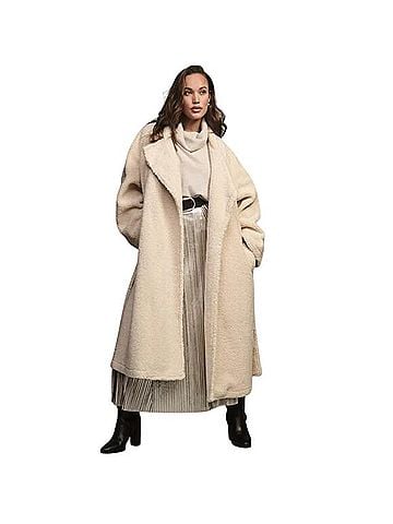 Good American Oversized Sherpa Trench Coat Coat (view 2)