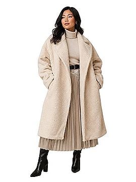 Good American Oversized Sherpa Trench Coat Coat (view 1)