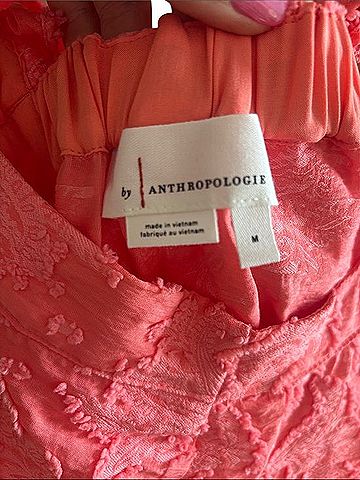 Anthropologie Coral Textured Flutter-Sleeve Top with Racerback Tank Top (view 2)