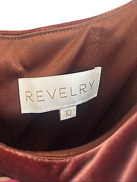 REVELRY Velvet Cowl Neck Bridesmaid Dress Cocktail Dress (view 2)