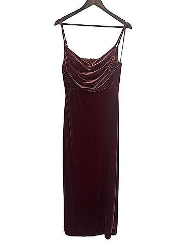 REVELRY Velvet Cowl Neck Bridesmaid Dress Cocktail Dress (view 1)