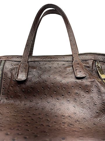 FURLA Ostrich-Embossed Tote/Satchel Leather Tote (view 2)