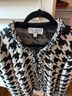 St. John Houndstooth Black White Cardigan Size 16 - photo 4