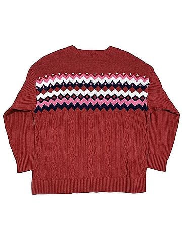 Chaps Cable Intarsia Pullover Sweater (view 2)