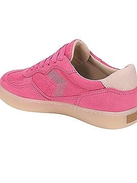 Dr. Scholl's Pink Suede Lace-Up Sneaker Sneakers (view 2)
