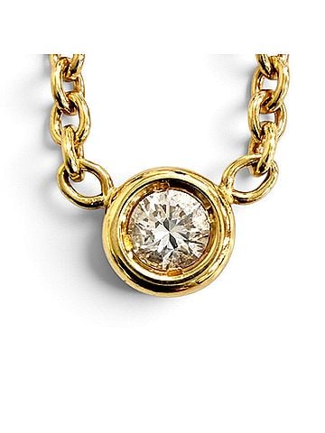 Christian Dior Christian Dior MIM95001 Mimi Oui 1P Diamond Necklace Pendant Accessory 750 (YG) 18K Yellow Gold Weight 2.7g Women's (view 1)