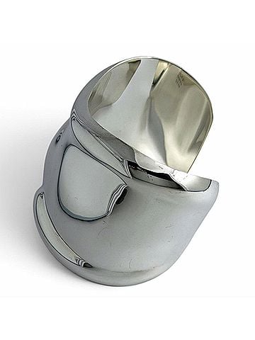 Tiffany & Co. TIFFANY&amp;Co. Tiffany AG925 Bone Cuff Bracelet Bangle for Left Hand, Silver, Made in Italy, Weight 87.3g, Men's (view 2)