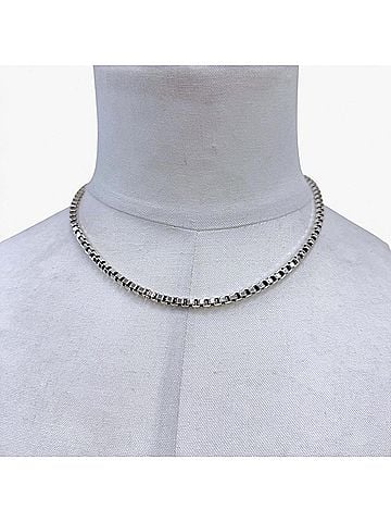 Tiffany & Co. TIFFANY&amp;Co. Tiffany Venetian 925 Chain Necklace, Silver, Weight 37.0g, Men's &amp; Women's Accessory (view 2)