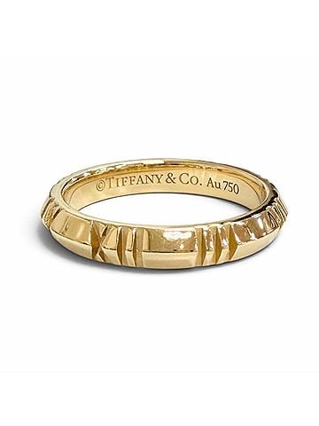 Tiffany & Co. TIFFANY&amp;Co. Tiffany Atlas X Closed Ring, 18K Yellow Gold (750 YG), Weight: 3.2g, Women's Ring (view 1)