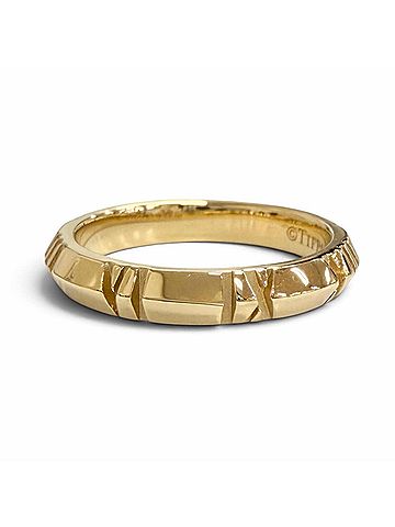 Tiffany & Co. TIFFANY&amp;Co. Tiffany Atlas X Closed Ring, 18K Yellow Gold (750 YG), Weight: 3.2g, Women's Ring (view 2)