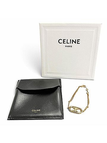Céline CELINE 46S906BRA.35OR Maillon Triomphe Double Chain Bracelet, Gold, Women's Accessory, Comes with Box and Dust Bag (view 2)