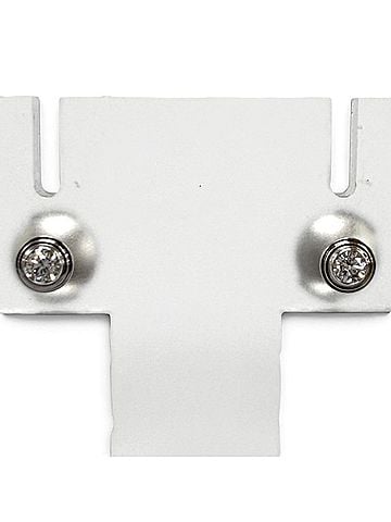 Cartier Cartier AU750 (WG) Damour XS Diamond Earrings, White Gold, Weight 1.09g, Women's, with Box. (view 1)